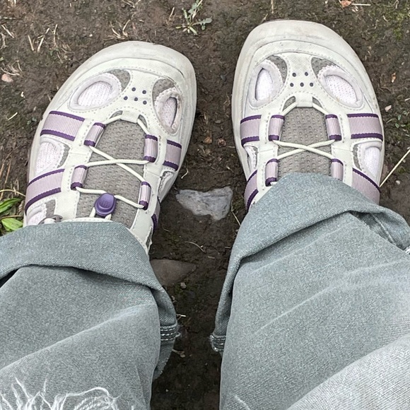 Teva Omnium Sandal Hiking w/ Taupe with Purple Details Size 7.5 - Picture 8 of 9